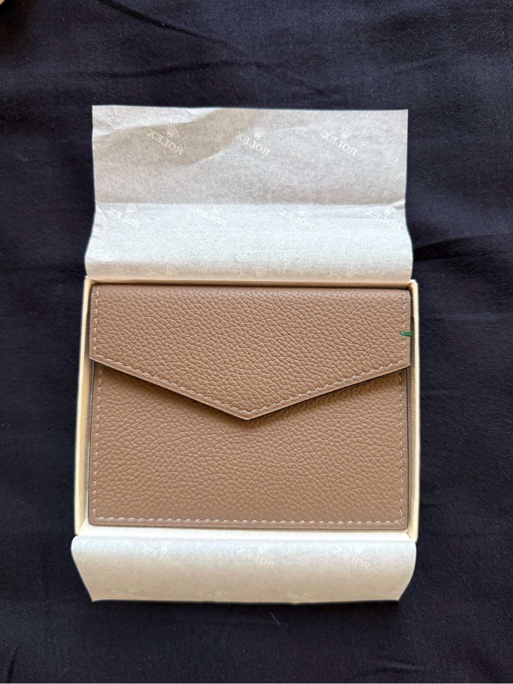 Rolex Tan Leather Card Holder Rolex Tan Leather Card Holder